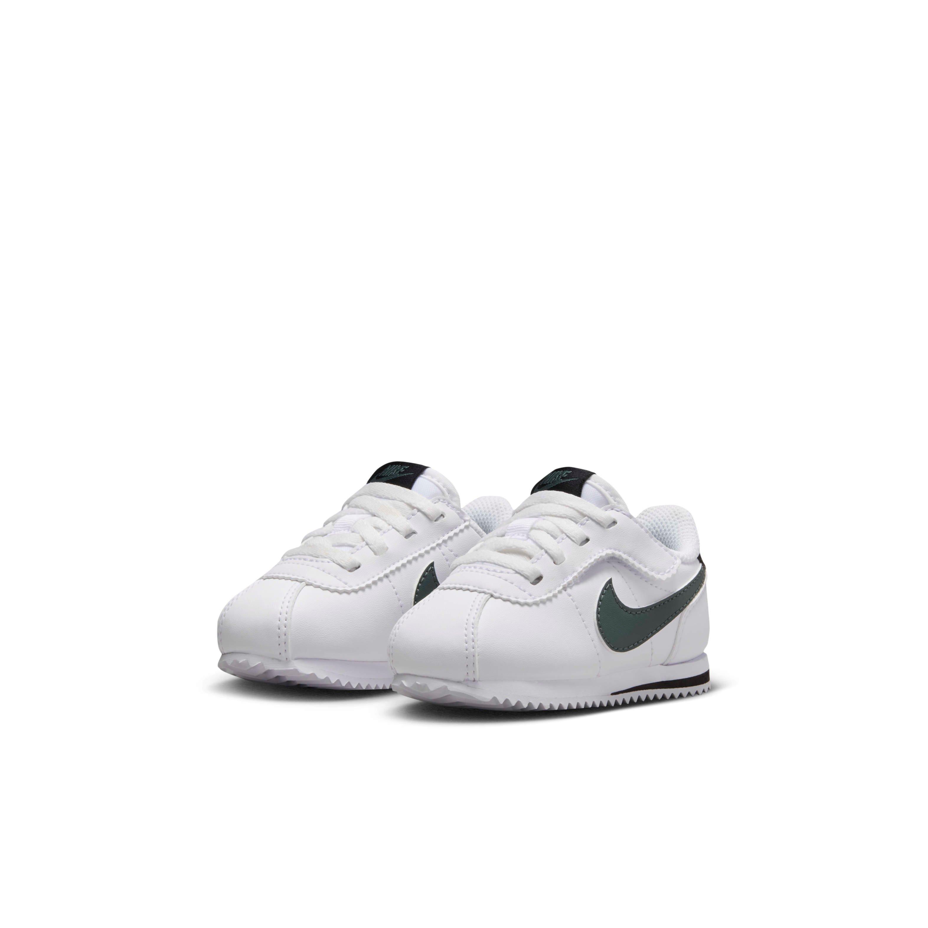 Nike Cortez EasyOn Infant Boys White Black Vintage Green Shoe